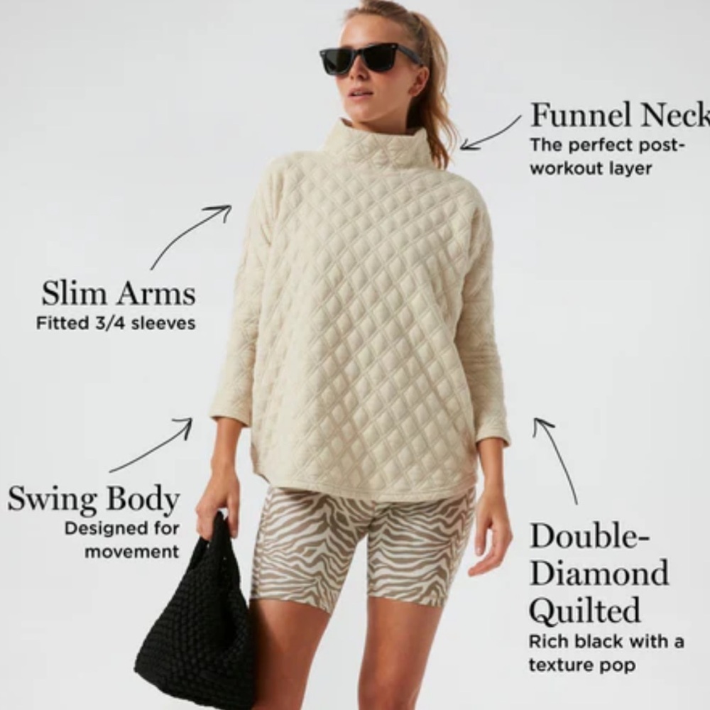 NWT TNUCK SPORT Funnel Ally Swing Sweatshirt XS/S